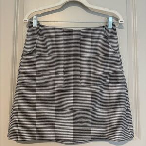 LOFT Houndstooth A-Line Skirt